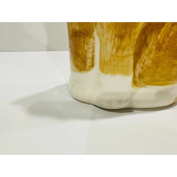 NS GUSTIN CO. Vintage Folk Art Tabby Orange Cat Statue Hand Painted - Picture 6 of 8